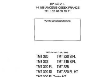 Manitou TMT320 TMT322 TMT320FL TMT315 TMT325 Turbo katalog części PL