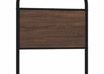 Wezgłowie brązowy dąb 75 cm stal i materiał drewnopochodny WM-4100333