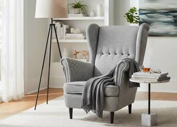 Fotel Uszak Wzorzysty Pepitka, Różne Kolory, Dostawa 0zł!