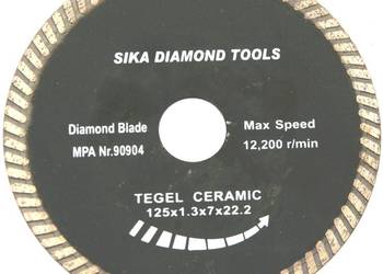 125mm TARCZA DO GRESU KLINKIERU NA SUCHO BELGIA