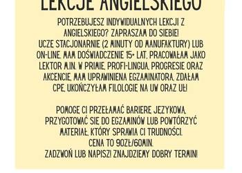 Korepetycje angielski blisko Manufaktury