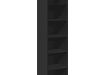 Wysoka szafka czarna 45x41x185 cm materiał drewnopochodny WM-3281674