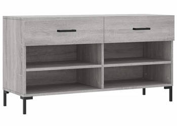Ławka z miejscem na buty szary dąb sonoma 102x35x55 cm WM-829746