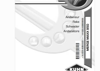 KUHN MERGE MAX 950 zgrabiarka katalog części zamiennych PL
