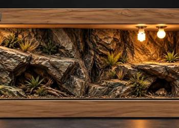 Terrarium pustynne dla agamy brodatej żółwia greckiego