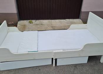 Łóżko rozkładane rośnie z dzieckiem od 130 do 200 cm SUNDVIK Ikea.Materac!