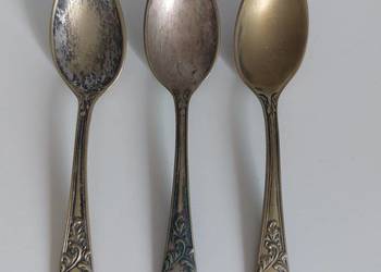 3 łyżeczki retro, sygnatura Siltona FF 40