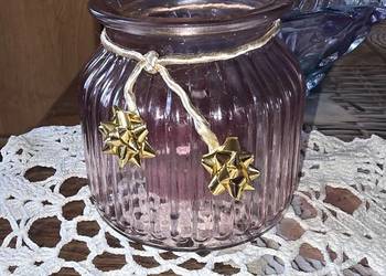 Świecznik w rozaliowym kolorze