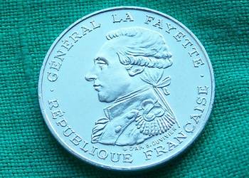 Francja 100 franków 1987 Ag Markiz La Fayette