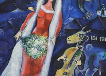 Prezent dla pary młodej na ślub Obraz Panna Młoda M.Chagall