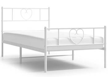 vidaXL Metalowa rama łóżka z wezgłowiem i zanóżkiem(SKU:355520)