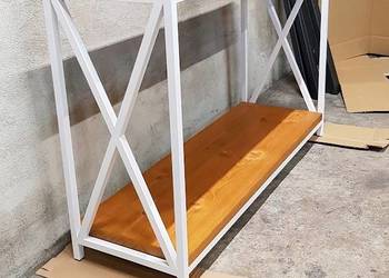 Konsola loft BLAT SOSNOWY, dębowy NA WYMIAR konstrukcja mal. PROSZKOWO