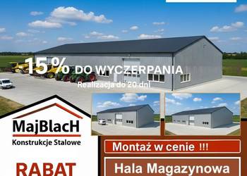 A135-Ocynkowany Garaż Blaszany Dwuspadowy - Magazyn Rolny - Maj-Blach