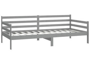 Łóżko dzienne z materacem szare drewno sosnowe 90x200 cm WM-3083596