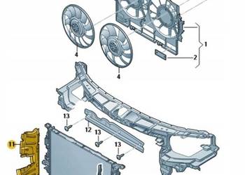 Audi A6 C6 deflektor kierownica powietrza prawa 4F0121284C