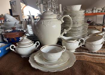 Serwis do kawy. Schumann Bavaria. Na 8 osób. Ecru