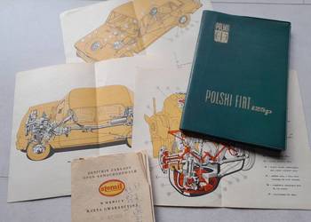 Stara książeczka Polski Fiat 125p pierwsze wersje zabytek PR