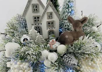 Stroik Bożonarodzeniowy LED – zimowa dekoracja w srebrnej gwieździe