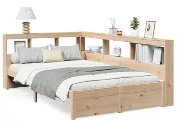 vidaXL Łóżko z regałem, bez materaca, 120x200 cm,(SKU:3324354)