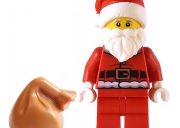 Klocki figurka ŚWIĘTY MIKOŁAJ GWIAZDOR broda czapka worek prezentów