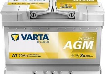Akumulator VARTA AGM START&STOP A7 70Ah 760A (dawna E39)