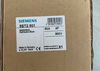 SIEMENS 5ST2501 DISTRIBUTION BLOCK 4P,80A,500V,DIN RAIL,NON-UL