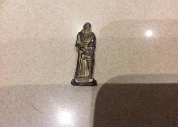 Stara Figurka Mosiężna Św. ANTONI Miniaturka  Sygnowana