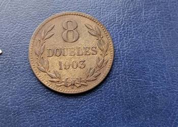 Stare monety 8 doubles 1903 Guernsey