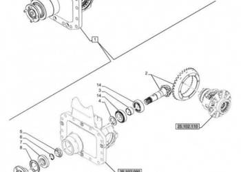 New Holland T6070 Zestaw kół zębatych 84365312