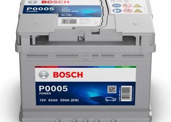 Akumulator 62Ah 550A EN Bosch P0005 prawy plus