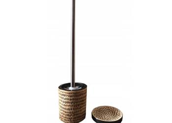 Szczotka do WC toaletowa mydelniczka ceramiczna zestaw łazienkowy 2w1