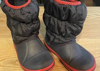 Buty zimowe CROCS śniegowce 24 25 C8 dziecięce chłopięce granatowe