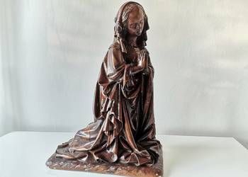 Stara duża przedwojenna figura, figurka gipsowa Matka Boska