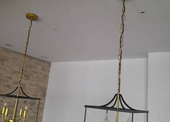 Dwie lampy rustykalne złoto