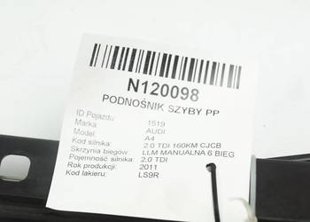 8K0837462A A4 B8 PODNOŚNIK SZYBY PP 8K0837462A A4 B8 PODNOŚNIK SZYBY PP