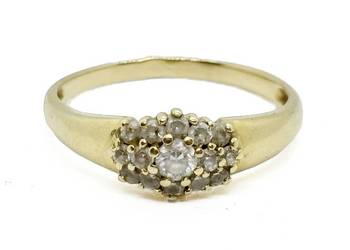 Złoty Pierścionek Próby 585 2,20g Rozmiar 17 Cyrkonie Ocechowany