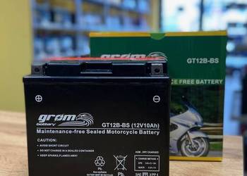 Akumulator motocyklowy 12V 10Ah 180A GROM GT12B-BS YT12B-BS