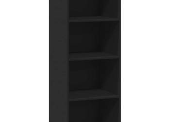 Wysoka szafka czarna 45x41x124 cm materiał drewnopochodny WM-846391