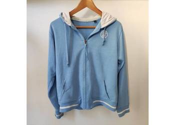 baby blue bluza rozpinana z kapturem zasuwana z kieszeniami sportowa dres