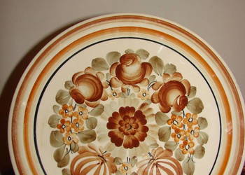 Włocławek fajansowy talerz dekoracyjny 31 cm - PRL
