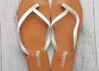 Damskie japonki brązowo - biały Sinsay 40