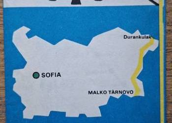 Bulgarien E-87 Durankulak- Malko Tarnovo Bułgaria mapa