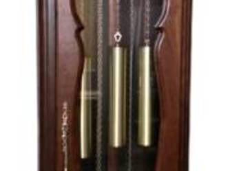 *Stojący zegar kwadransowy, mahoń, mosiądz* transport