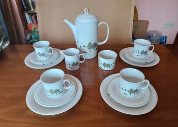 Komplet do kawy/herbaty dla 4 osób - niemiecka porcelana Sommer Garten