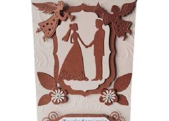 ZAWIADOMIENIA ŚLUB PARA MŁODA ŁĄCZONA C6 BEŻ – BRĄZ