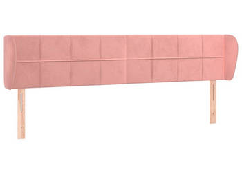 Zagłówek uszak różowy 203x23x78/88 cm aksamitny WM-3117215
