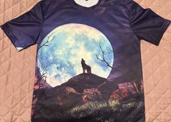 Koszulka z wilkiem, T-shirt z nadrukiem, wilk