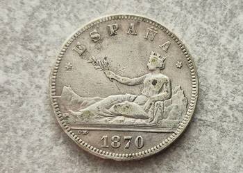 58) HISZPANIA - 2 Pesety - 1870 r.