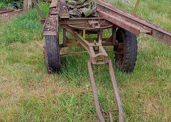 Wóz metalowy przyczepa do drewna rozciągana dłuzyca
