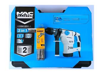 Młotowiertarka MacAllister SDS plus 1250 W 4.5J komplet + wiertła DeWalt